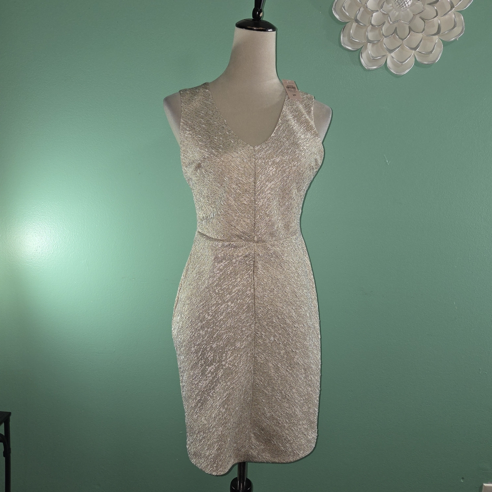 Ann Taylor Silver Sheath Dress Size 2
